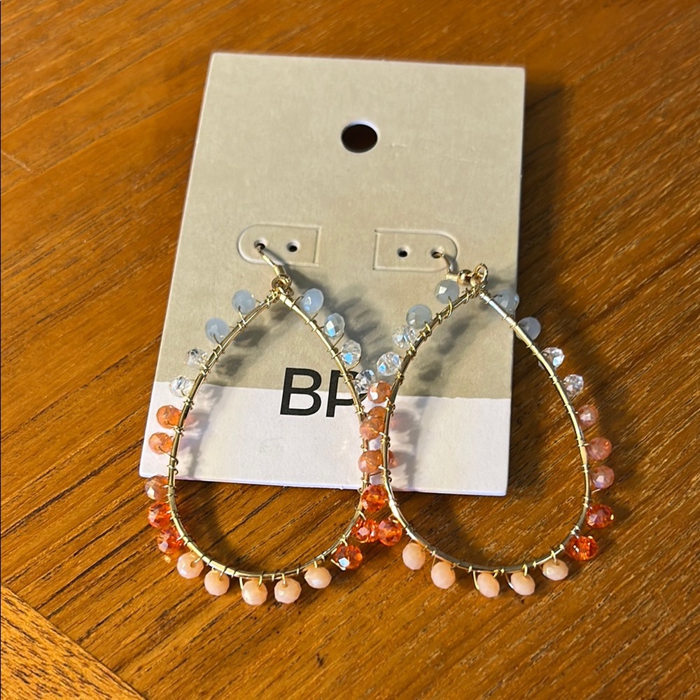 Nordstrom Gold and Orange Earrings with Vibrant Design